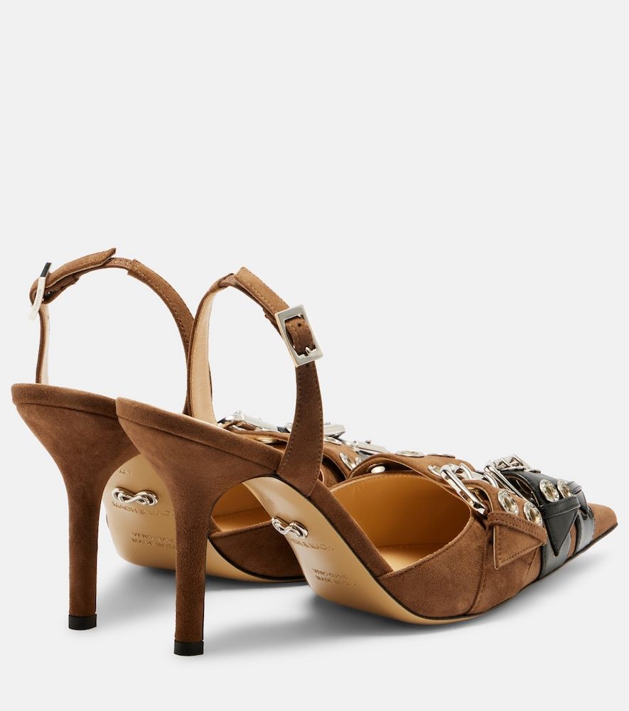 Slingback-Pumps Buckle 95 aus Veloursleder - Mach & Mach - Modalova