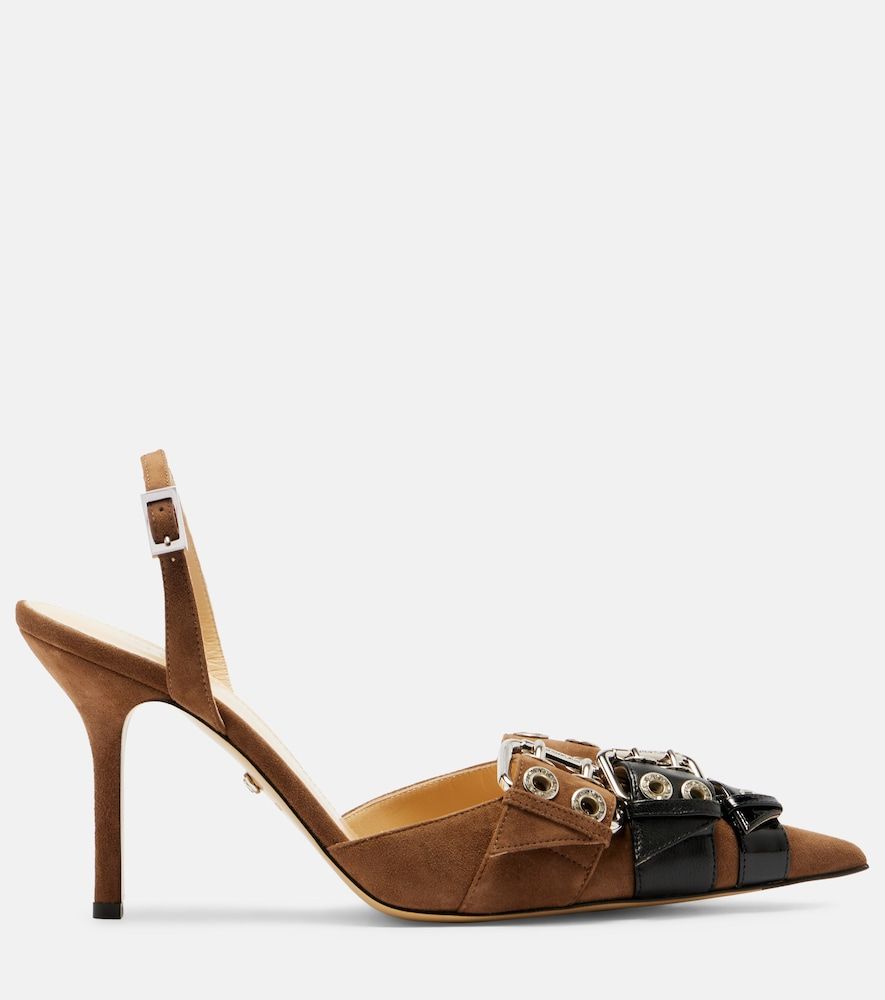 Slingback-Pumps Buckle 95 aus Veloursleder - Mach & Mach - Modalova