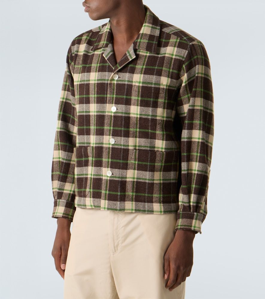 Woodcrest plaid wool flannel overshirt - Bode - Modalova