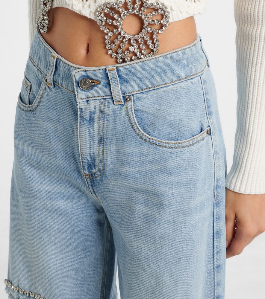 Area Wide-Leg Jeans mit Kristallen - Area - Modalova