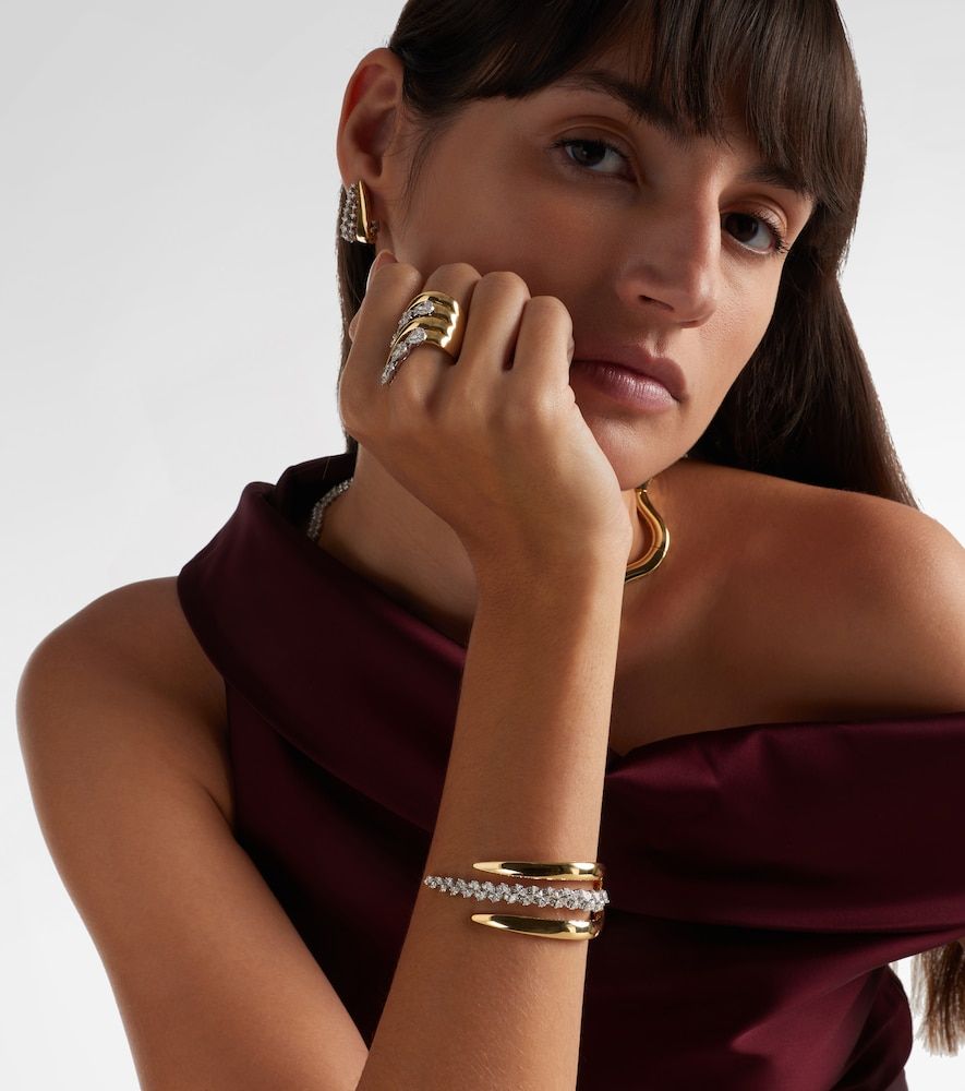 Golden Strada 18kt yellow and white ring with diamonds - Yeprem - Modalova