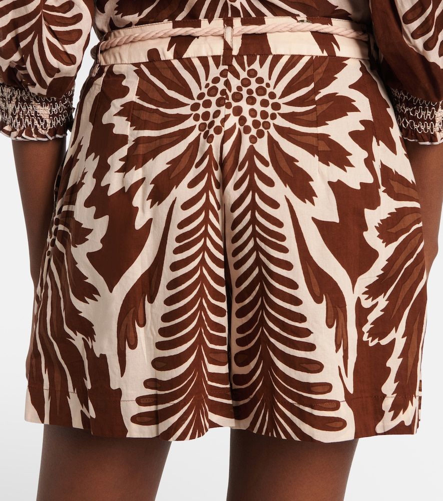 Shorts Chantal de algodón estampados con cinturón - Poupette St Barth - Modalova