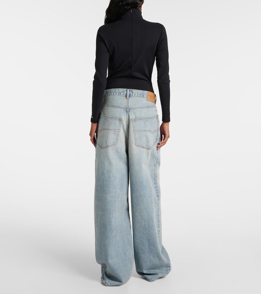 Jeans a gamba larga e vita media - Balenciaga - Modalova