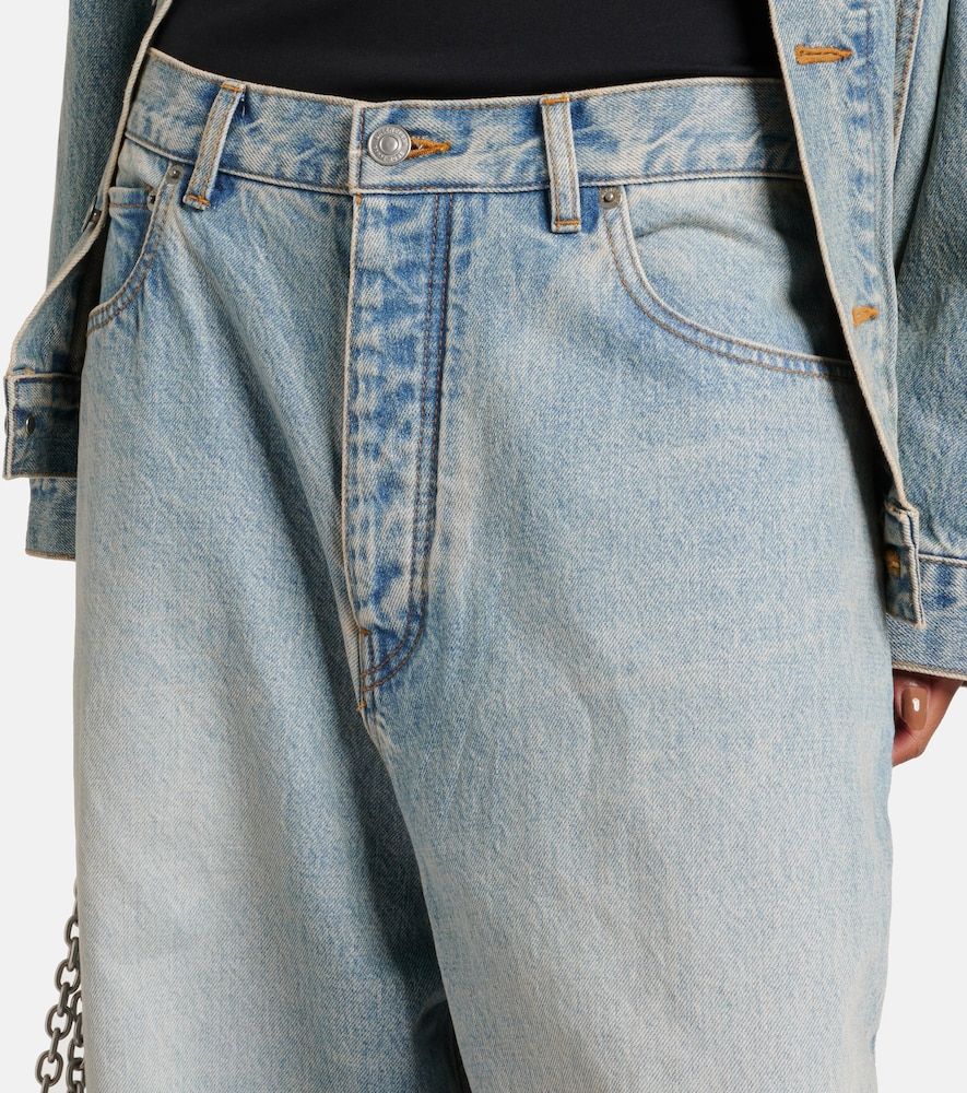Jeans a gamba larga e vita media - Balenciaga - Modalova