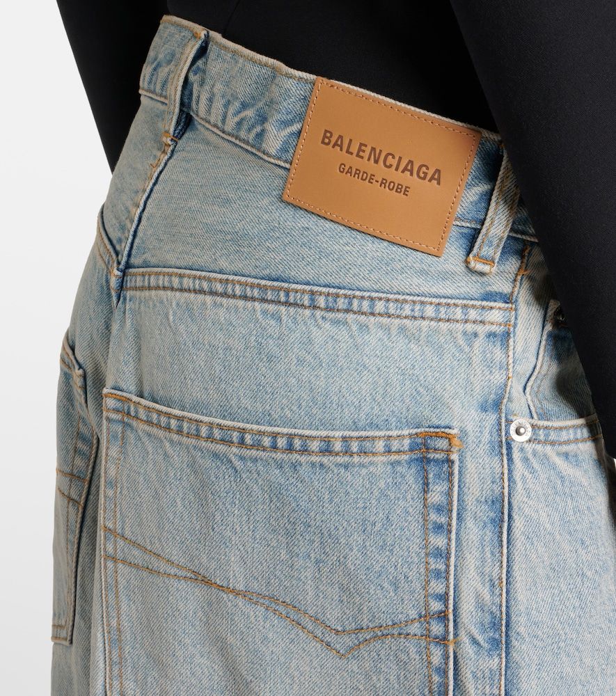 Jeans a gamba larga e vita media - Balenciaga - Modalova
