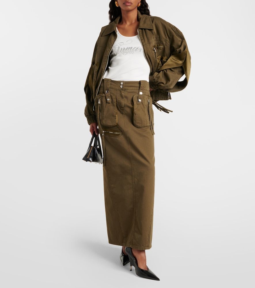 Falda larga cargo de denim - Blumarine - Modalova