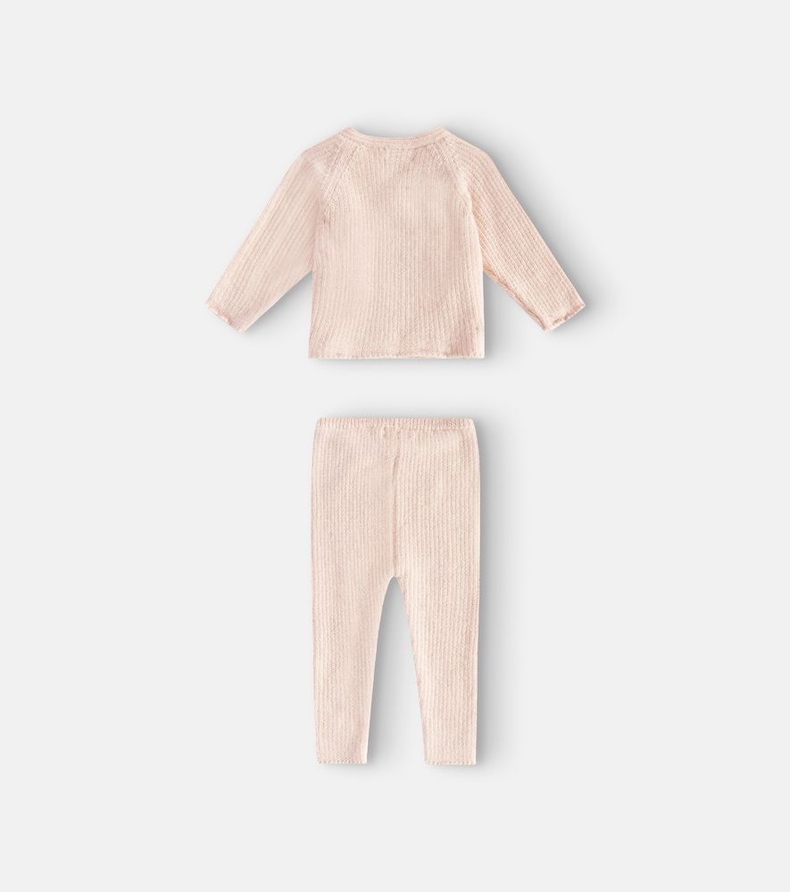 Bebé - set Théva de cárdigan y pantalones de alpaca - Bonpoint - Modalova