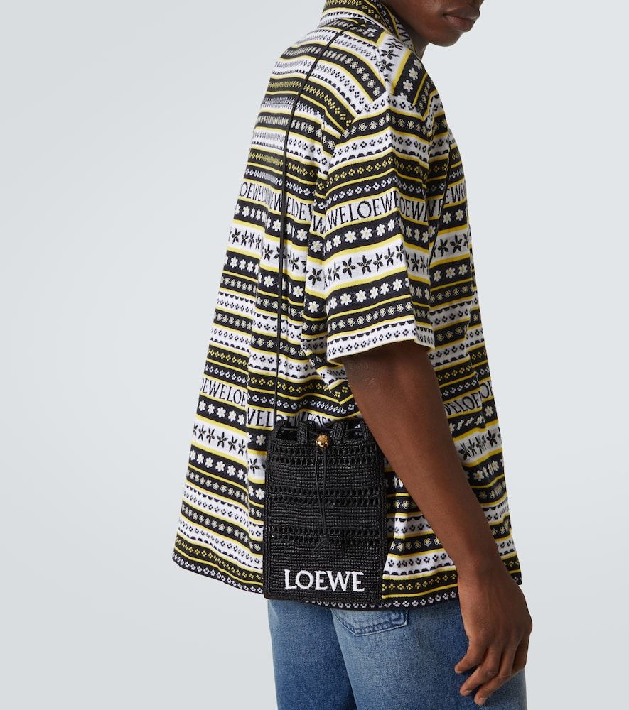 Paula's Ibiza - Borsa a tracolla in rafia con logo - Loewe - Modalova