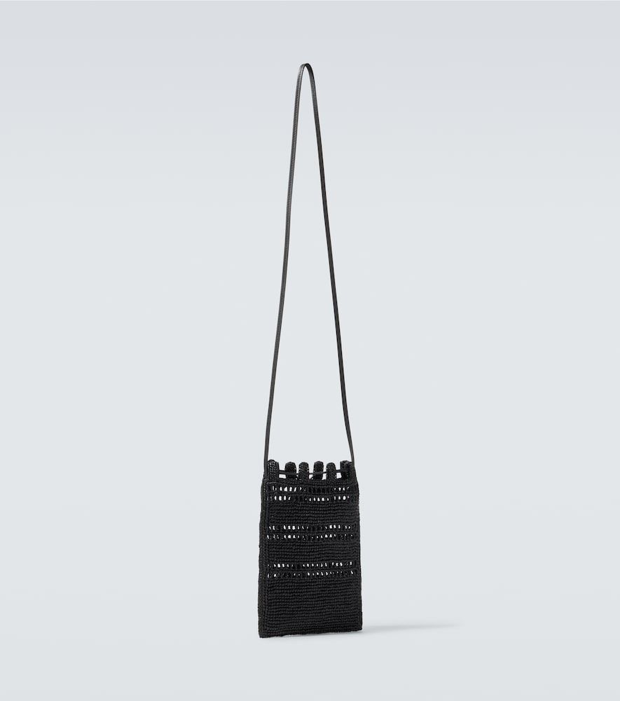 Bolso al hombro de rafia con logo - Loewe - Modalova