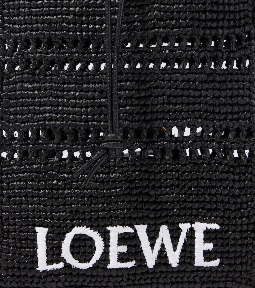 Bolso al hombro de rafia con logo - Loewe - Modalova