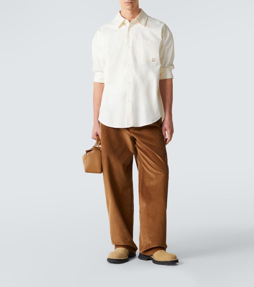 Pantalones anchos de pana de algodón - Loewe - Modalova