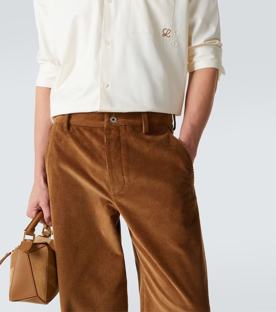 Pantalones anchos de pana de algodón - Loewe - Modalova