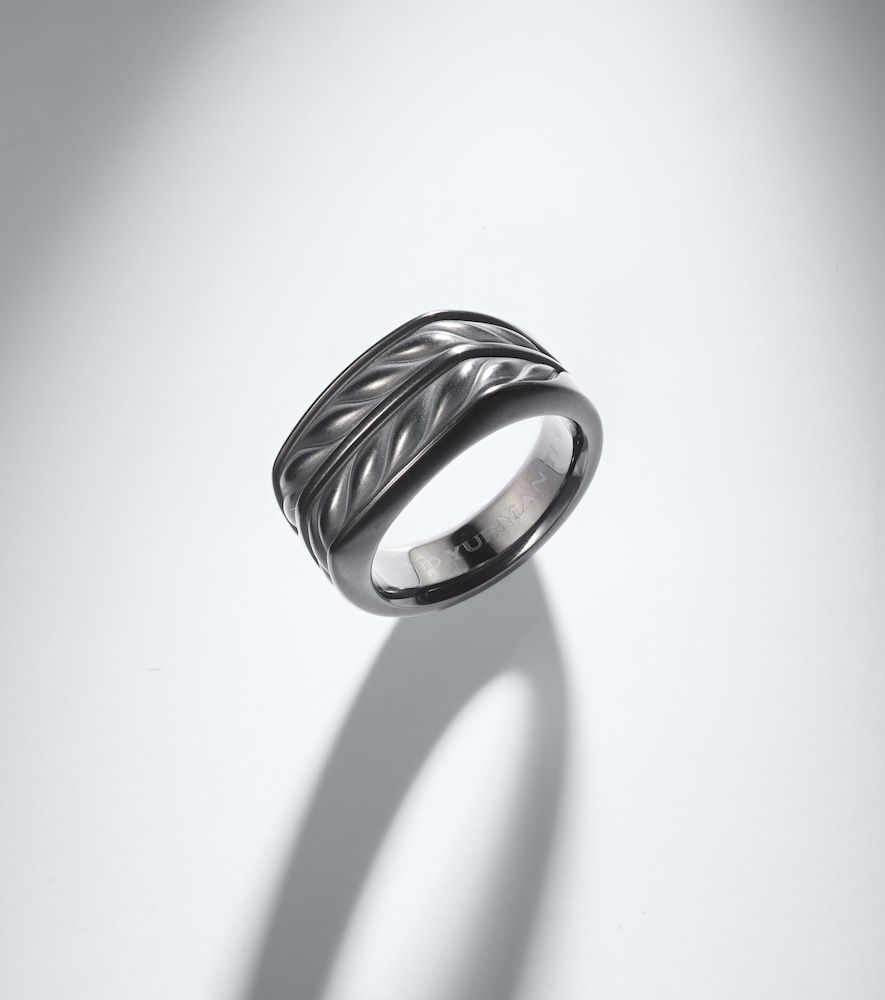 David Yurman Chevron titanium ring - David Yurman - Modalova