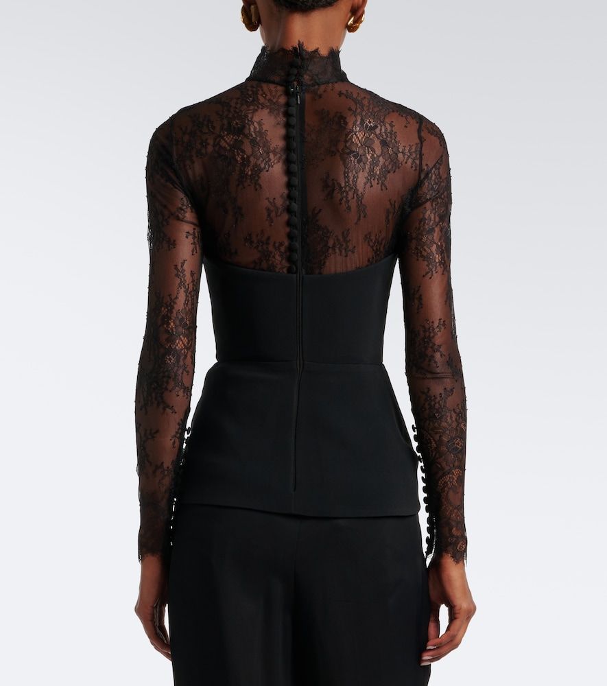 Elie Saab Lace-trimmed bustier top - Elie Saab - Modalova