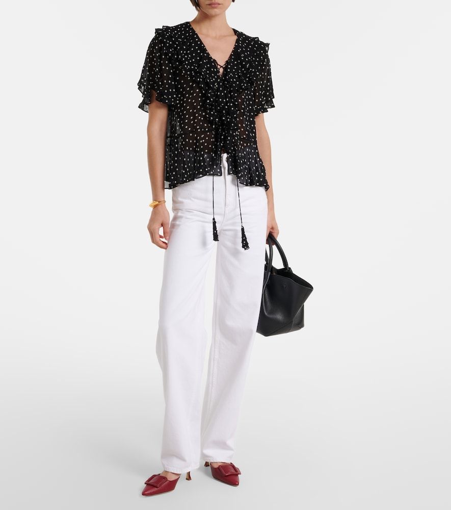 Blusa Dancing Dots de georgette con lunares - Dorothee Schumacher - Modalova