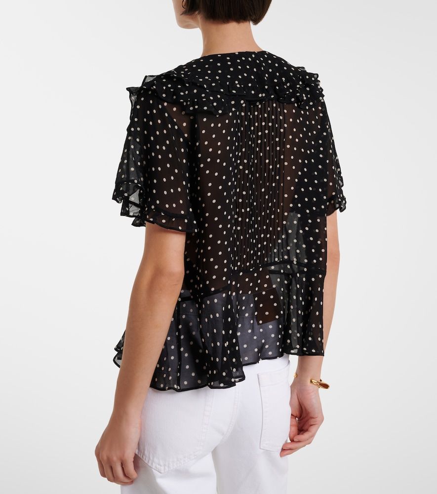 Blusa Dancing Dots de georgette con lunares - Dorothee Schumacher - Modalova