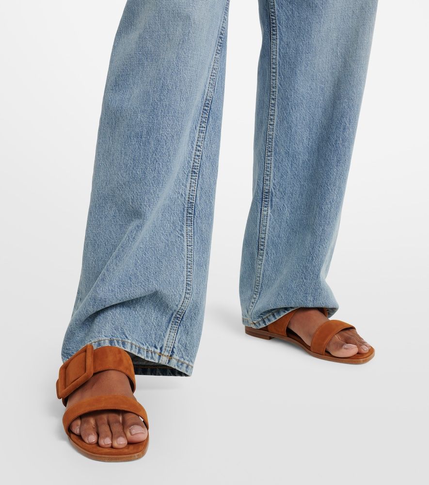 Sandalen Titubaflat aus Veloursleder - Manolo Blahnik - Modalova