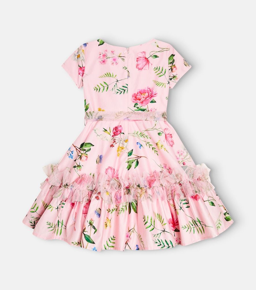 Vestido de algodón floral - Monnalisa - Modalova