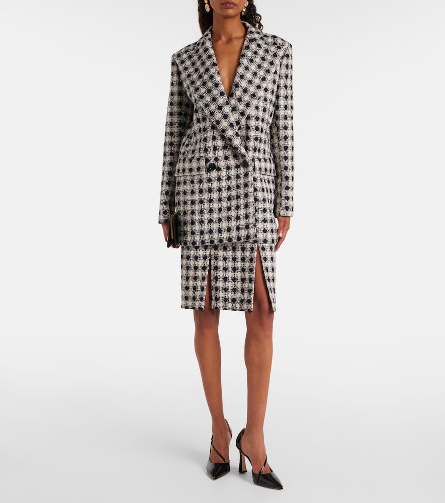 Double-breasted tweed blazer - Nina Ricci - Modalova