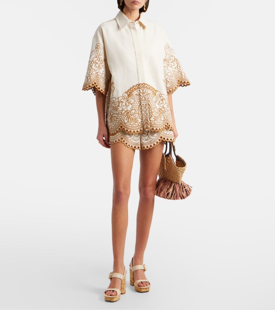 Shorts Como in cotone con ricamo - Zimmermann - Modalova