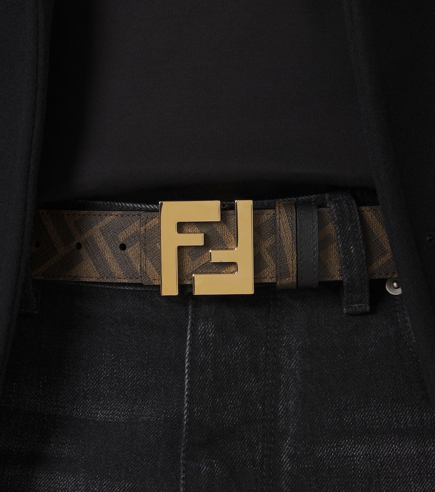 Cintura FF Zucca in pelle reversibile - Fendi - Modalova