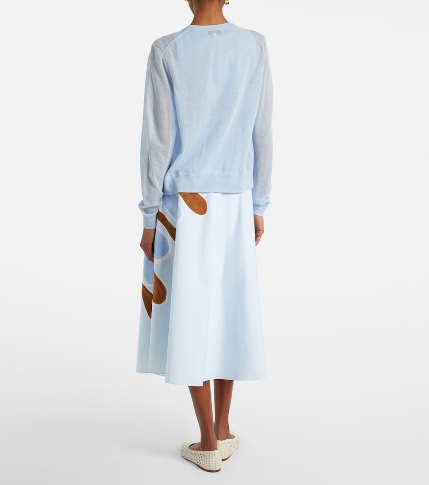 Falda midi en mezcla de algodón floral - Dorothee Schumacher - Modalova