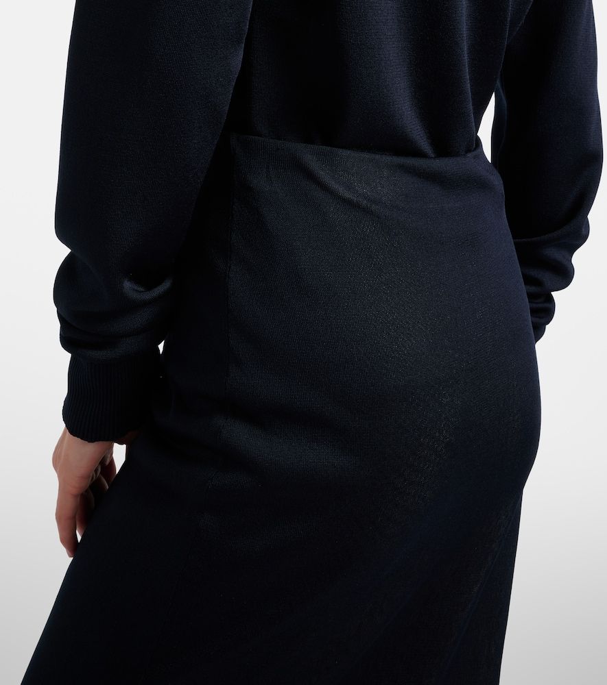 Falda midi de punto de seda - Bottega Veneta - Modalova