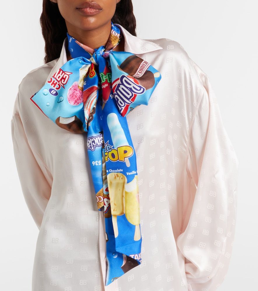 Balenciaga Printed silk scarf - Balenciaga - Modalova