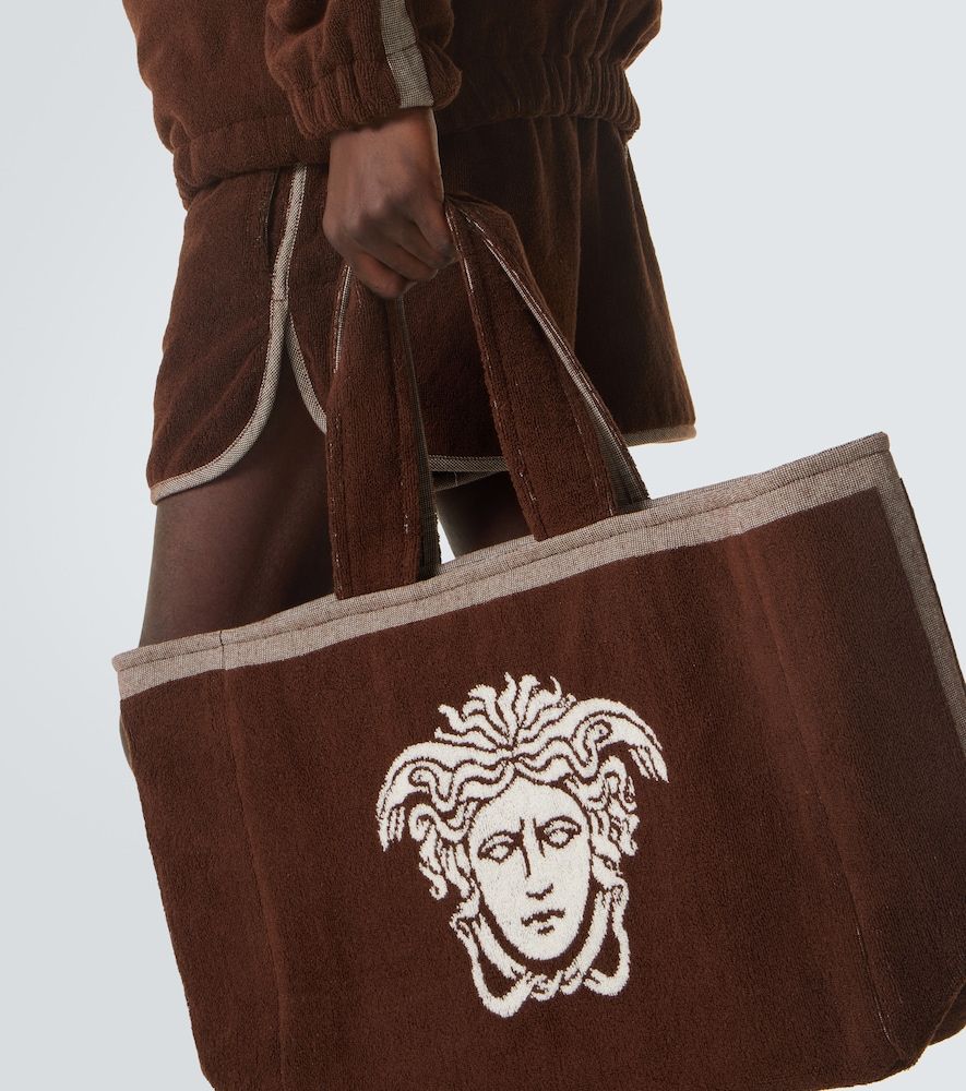 Borsa Medusa in jacquard di cotone - Versace - Modalova