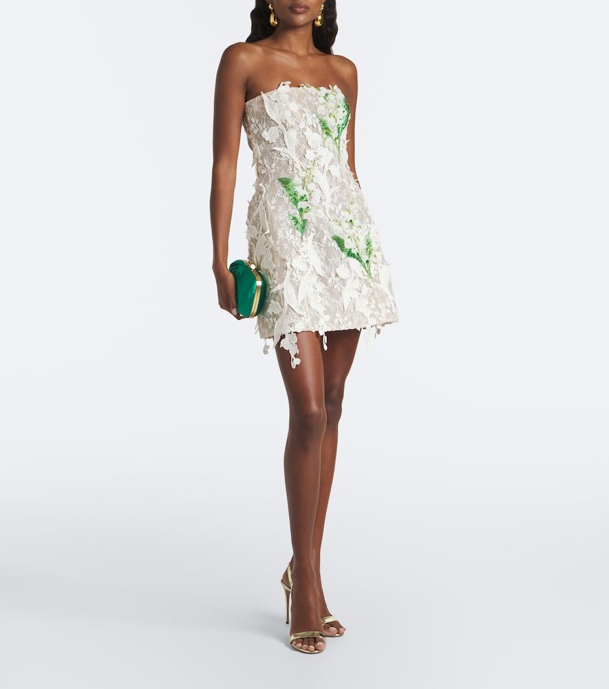 Roselle embellished lace bustier dress - Leo Lin - Modalova