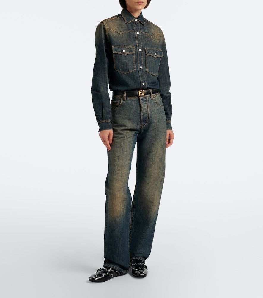 Fendi Jeans anchos desteñidos - Fendi - Modalova