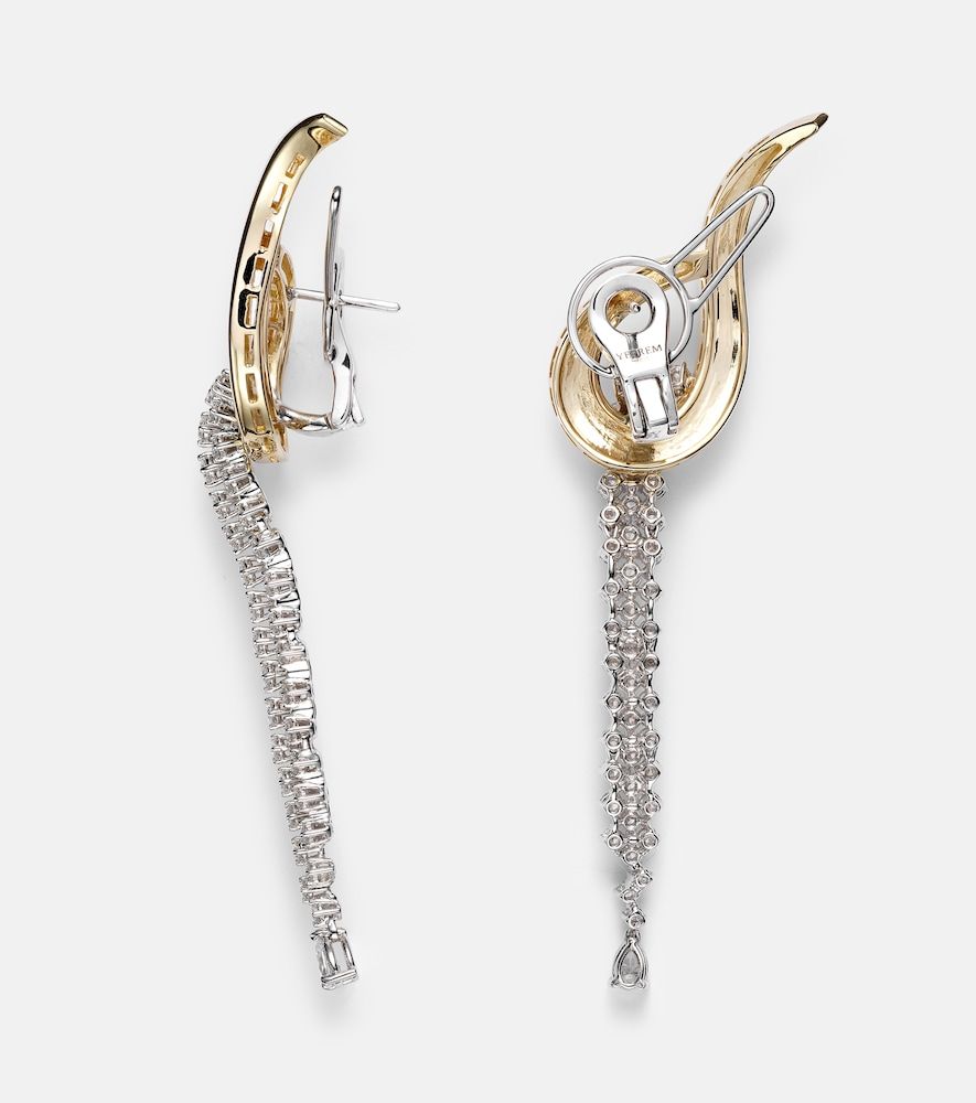 Orecchini Golden Strada in giallo e bianco 18kt con diamanti - Yeprem - Modalova