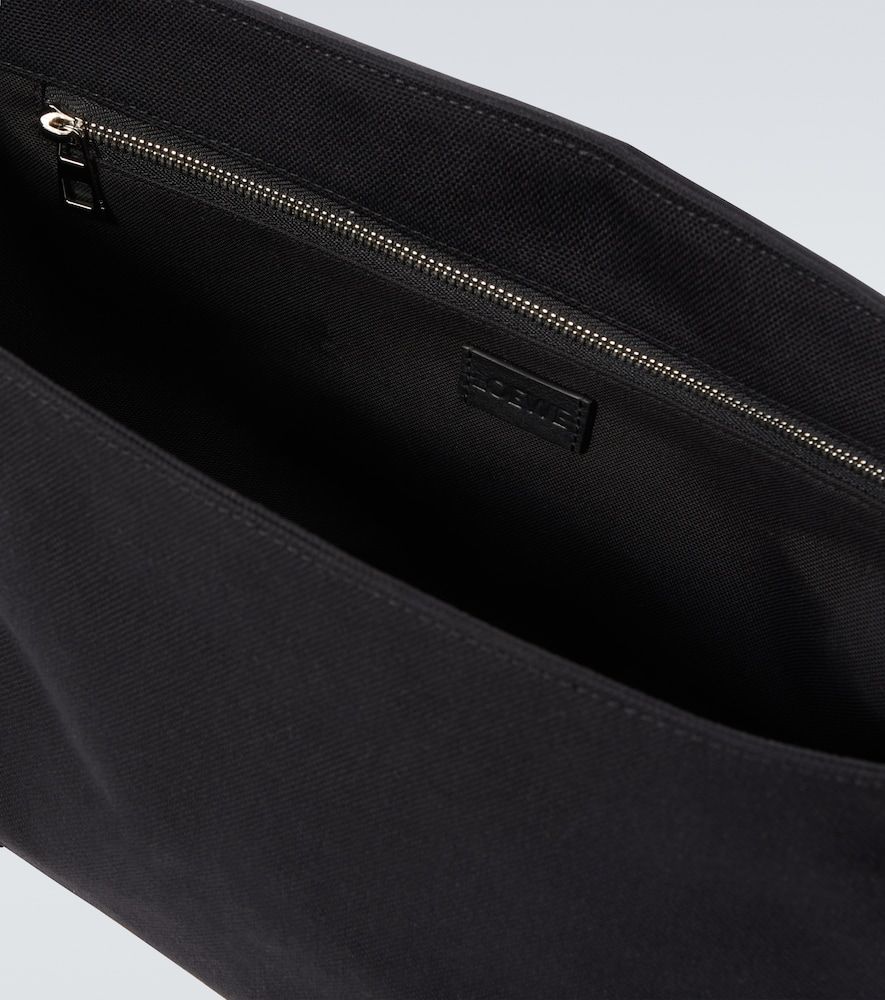 Bolso cruzado Flex Medium de lona y ante - Loewe - Modalova