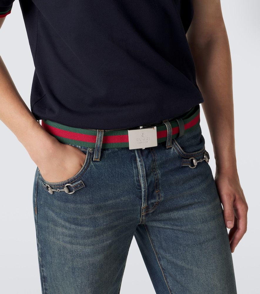 Gucci Gürtel Web Stripe aus Canvas - Gucci - Modalova