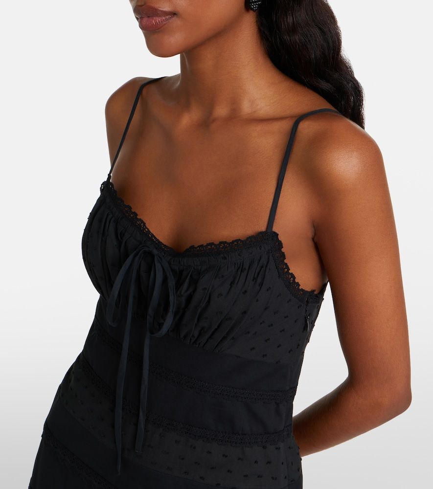 Vestido corto Halie de popelín en mezcla de algodón - Staud - Modalova