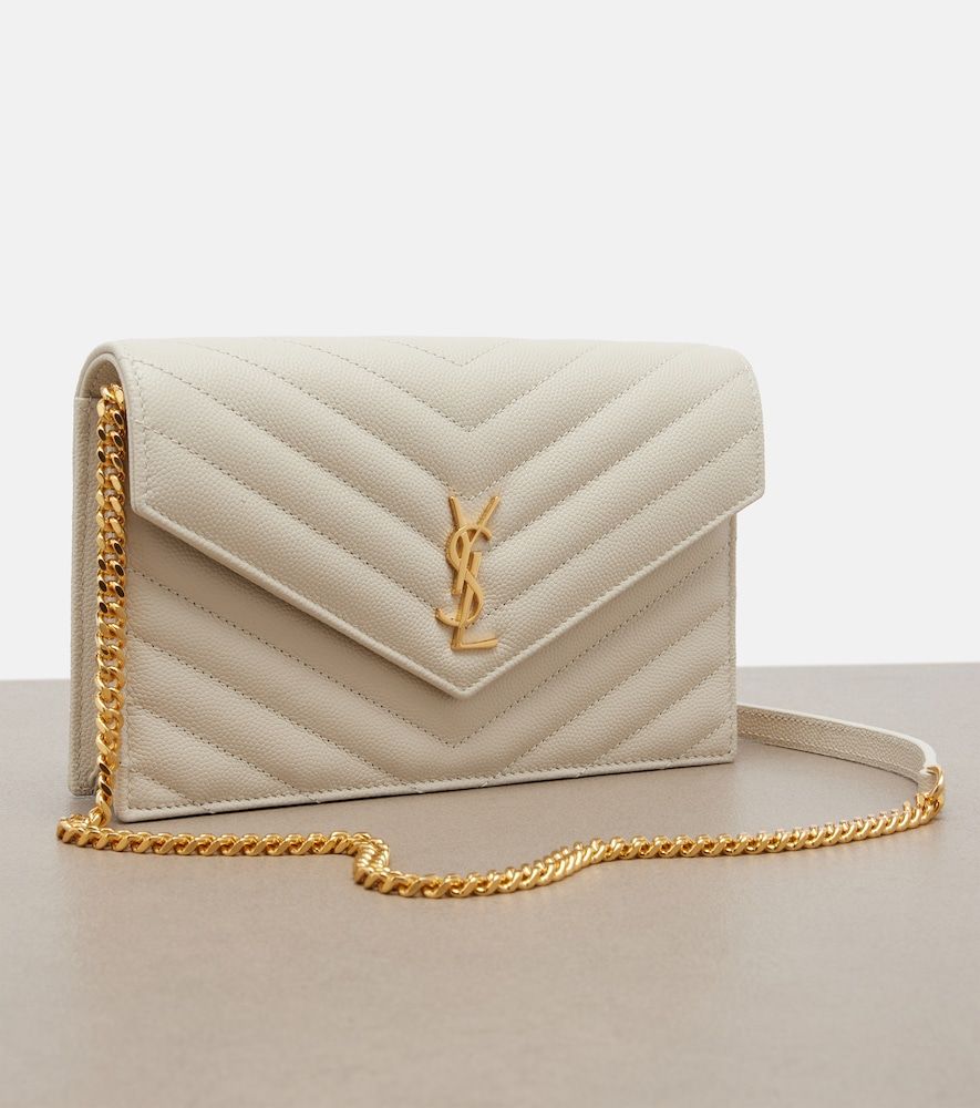 Cassandre Envelope leather wallet on chain - Saint Laurent - Modalova
