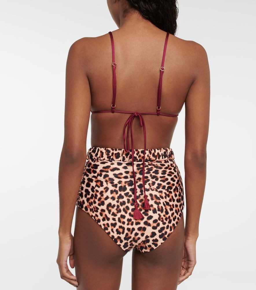 Braga de bikini de leopardo de tiro alto - Johanna Ortiz - Modalova