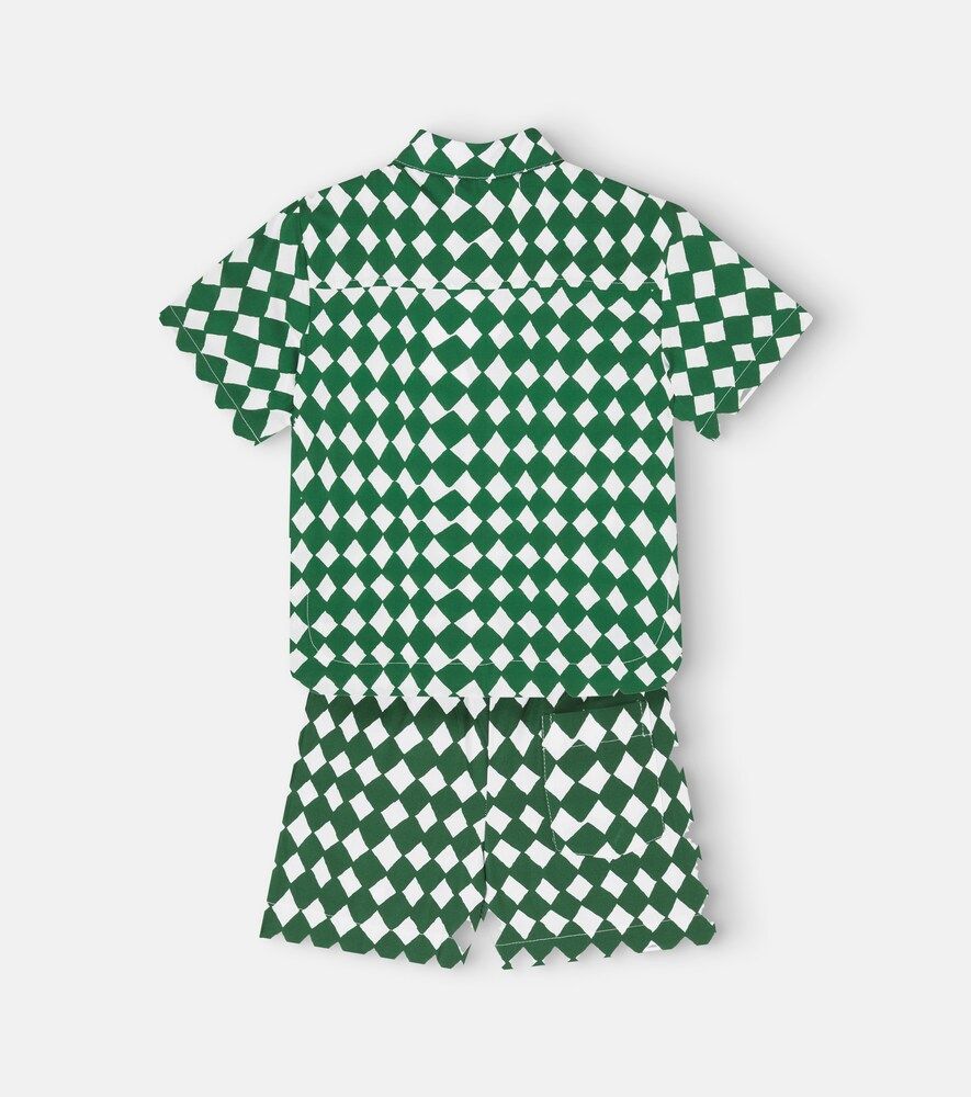 Fábula Set de camisa y shorts de algodón a cuadros - Fabula - Modalova