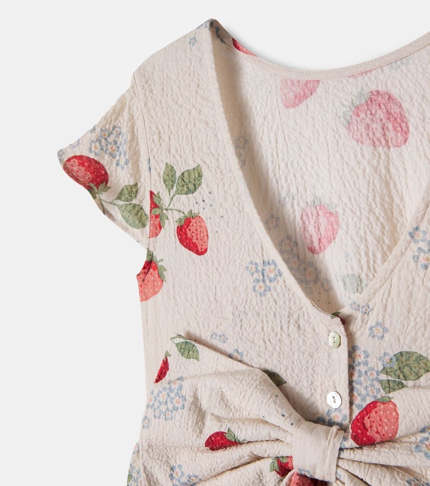 Konges Sløjd Vestido Ava de algodón estampado con lazo - Konges Slojd - Modalova
