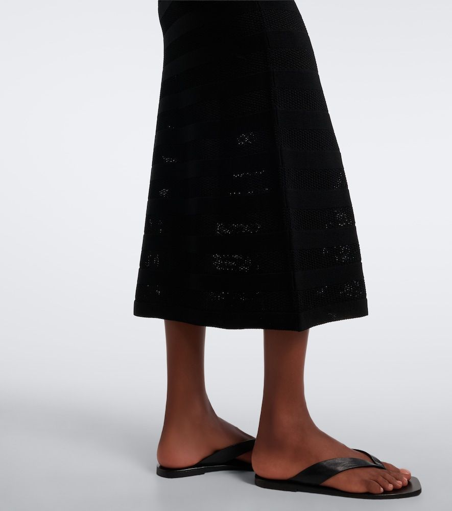 Reguliere striped cotton-blend midi dress - Eres - Modalova