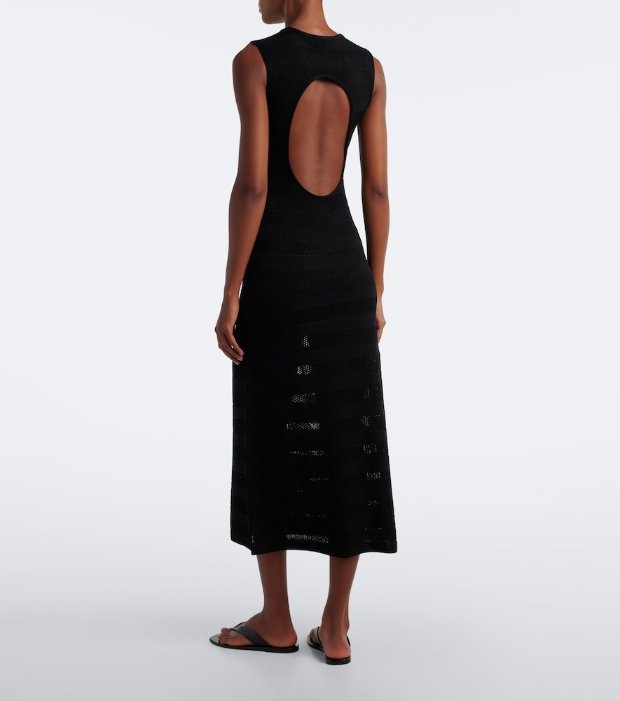 Reguliere striped cotton-blend midi dress - Eres - Modalova
