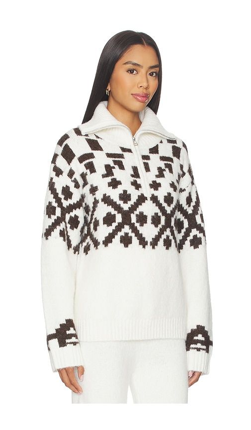 Janine Jumper in White,Chocolate. - size L (also in S, XL, XS) - 4th & Reckless - Modalova