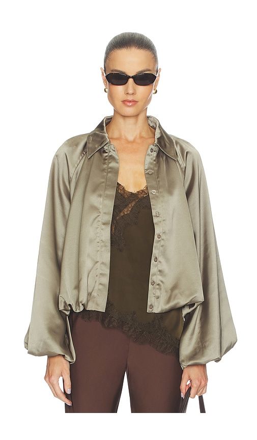 Abigail Bomber Jacket in Olive. - size L (also in M, S, XS) - 4th & Reckless - Modalova
