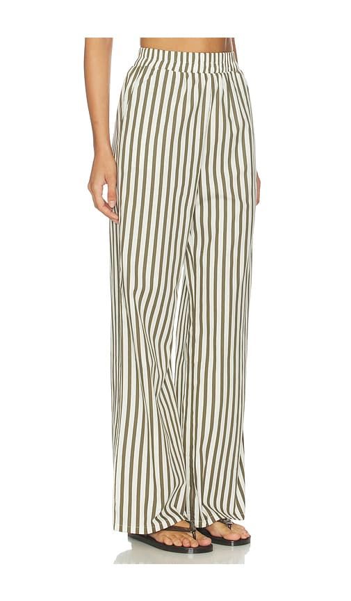 Jessie Wide Leg Beach Trouser in Olive. - size M (also in S, XS) - 4th & Reckless - Modalova