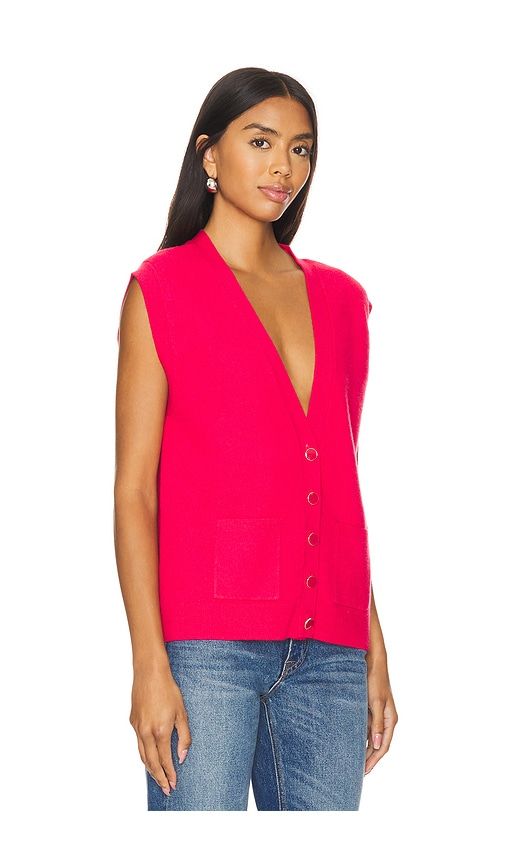 Jessica Button Front Vest in Red. - size S (also in XL) - 525 America - Modalova