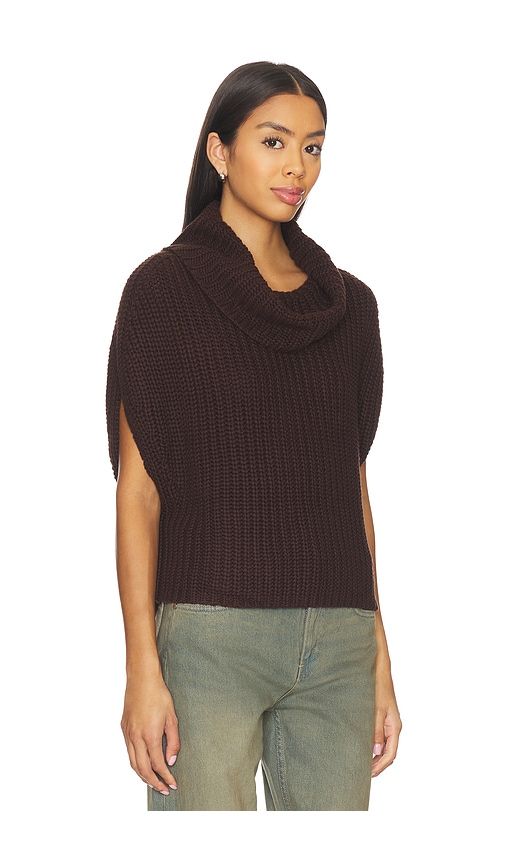 Cate Sleeveless Turtleneck Sweater in Chocolate. - size M (also in S) - 525 America - Modalova