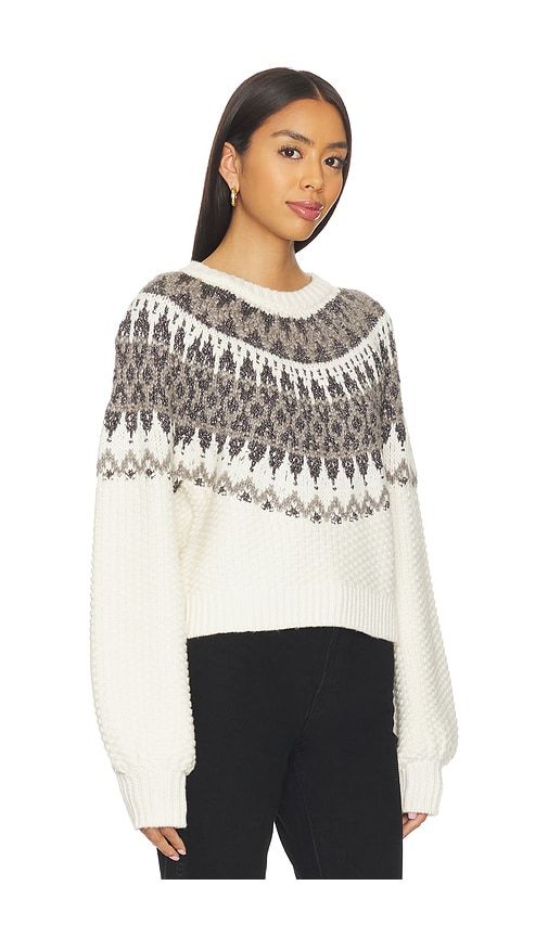 Alora Long Sleeve Fair Aisle Top in Ivory. - size L (also in XL) - 525 America - Modalova