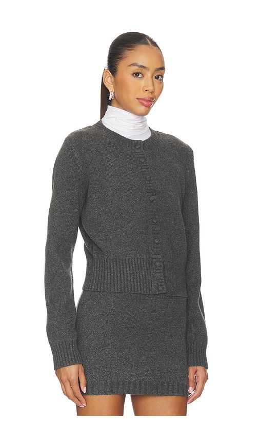 Covered Button Cardigan in Charcoal. - size M (also in S, XS) - 525 America - Modalova