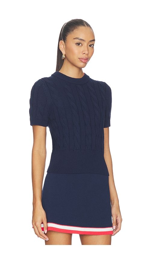 Sky Cable Crew Neck Pullover in Navy. - size S (also in XS) - 525 America - Modalova