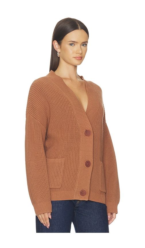 Celeste Relaxed Pocket Cardigan in Brown. - size L (also in M, S, XL, XS) - 525 America - Modalova